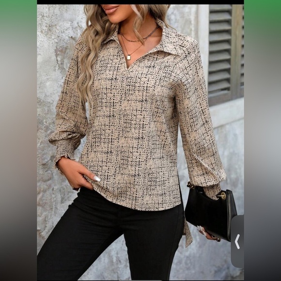 SHEIN Tops - SHEIN LUNE Women'S Lantern Sleeve Long Sleeve Shirt size XL new without …